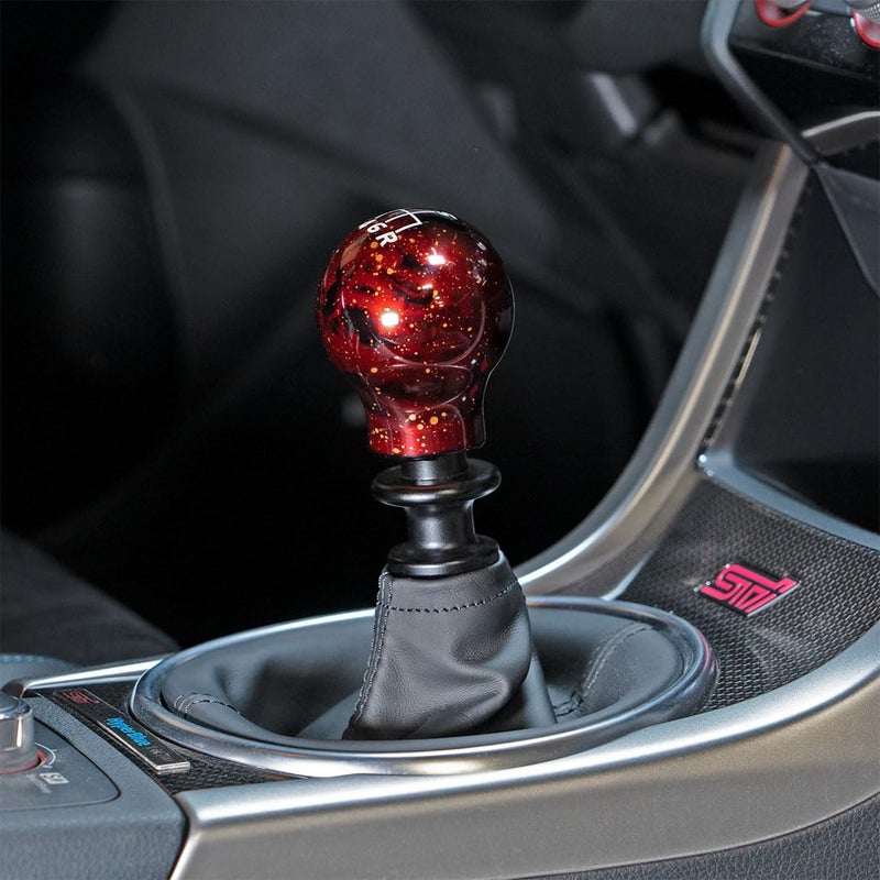 Billetworkz Cosmic Space Shift Knob Compatible with Subaru 6 Speed WRX: 2015-25 / STI: 2004-21, Cosmic Red - Image 5